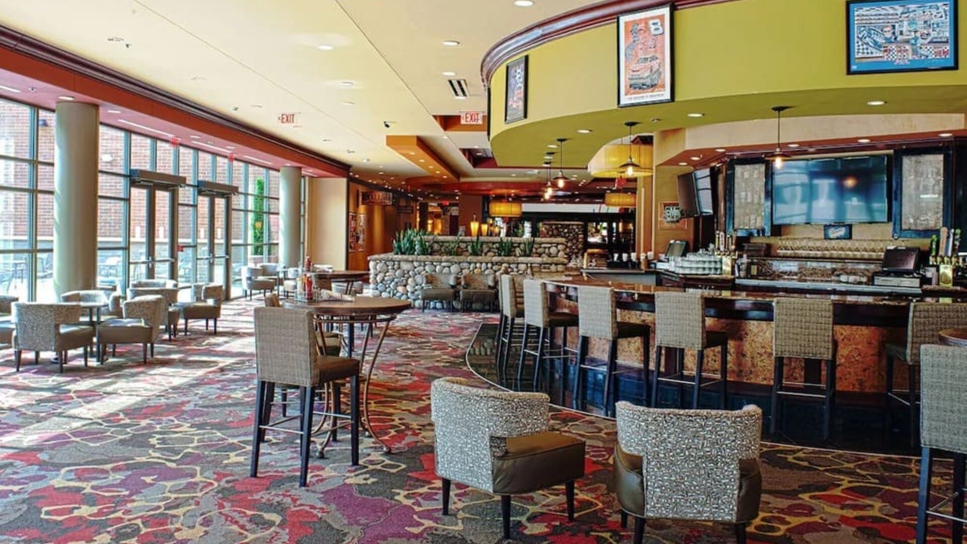 Co-working space along the bar at Embassy Suites By Hilton Charlotte-Concord-Golf Resort & Spa.