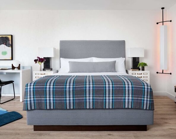 Day use room with king bed and work desk at Graduate New York.