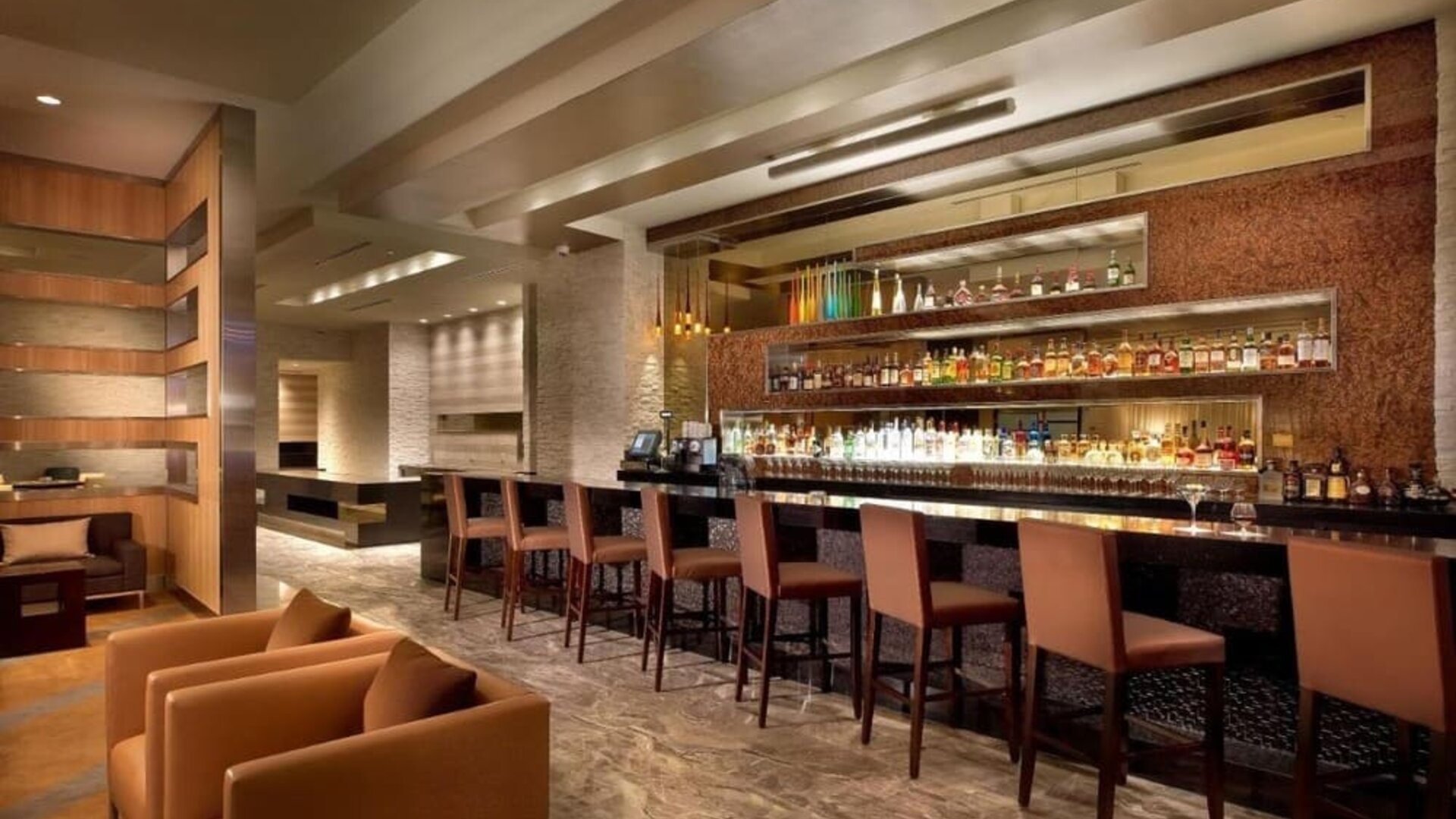 On-site bar with lounge area at EB Hotel Miami.