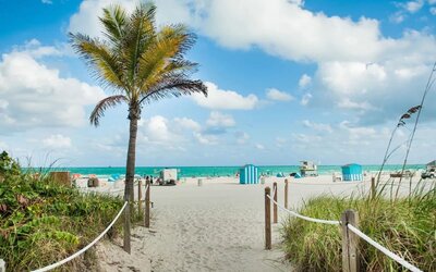 Beach access at Hyatt Centric Miami South Beach.