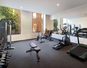 Fitness center at DoubleTree By Hilton Long Island City, NY.