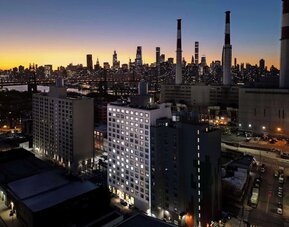 City skyline at DoubleTree By Hilton Long Island City, NY.