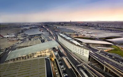 Airport views at Sheraton Paris Charles De Gaulle Airport Hotel.