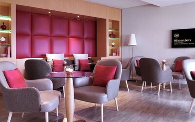 Hotel bar at Sheraton Paris Charles De Gaulle Airport Hotel.
