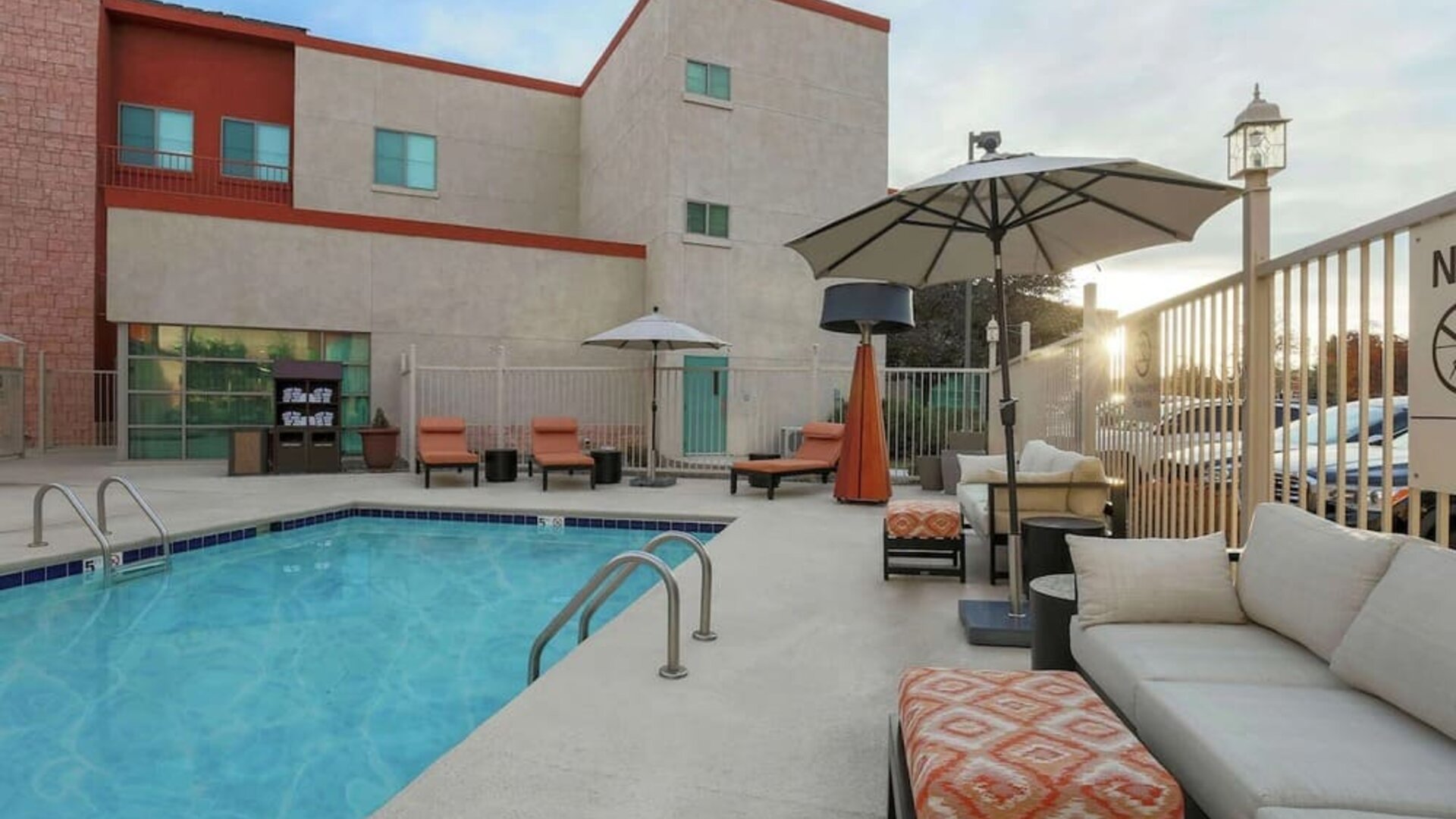 Outdoor pool at Hampton Inn & Suites Denver Tech Center.