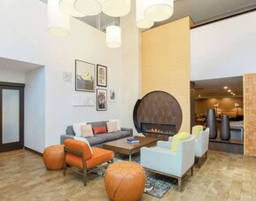 Lobby seating at Hampton Inn & Suites Denver Tech Center.