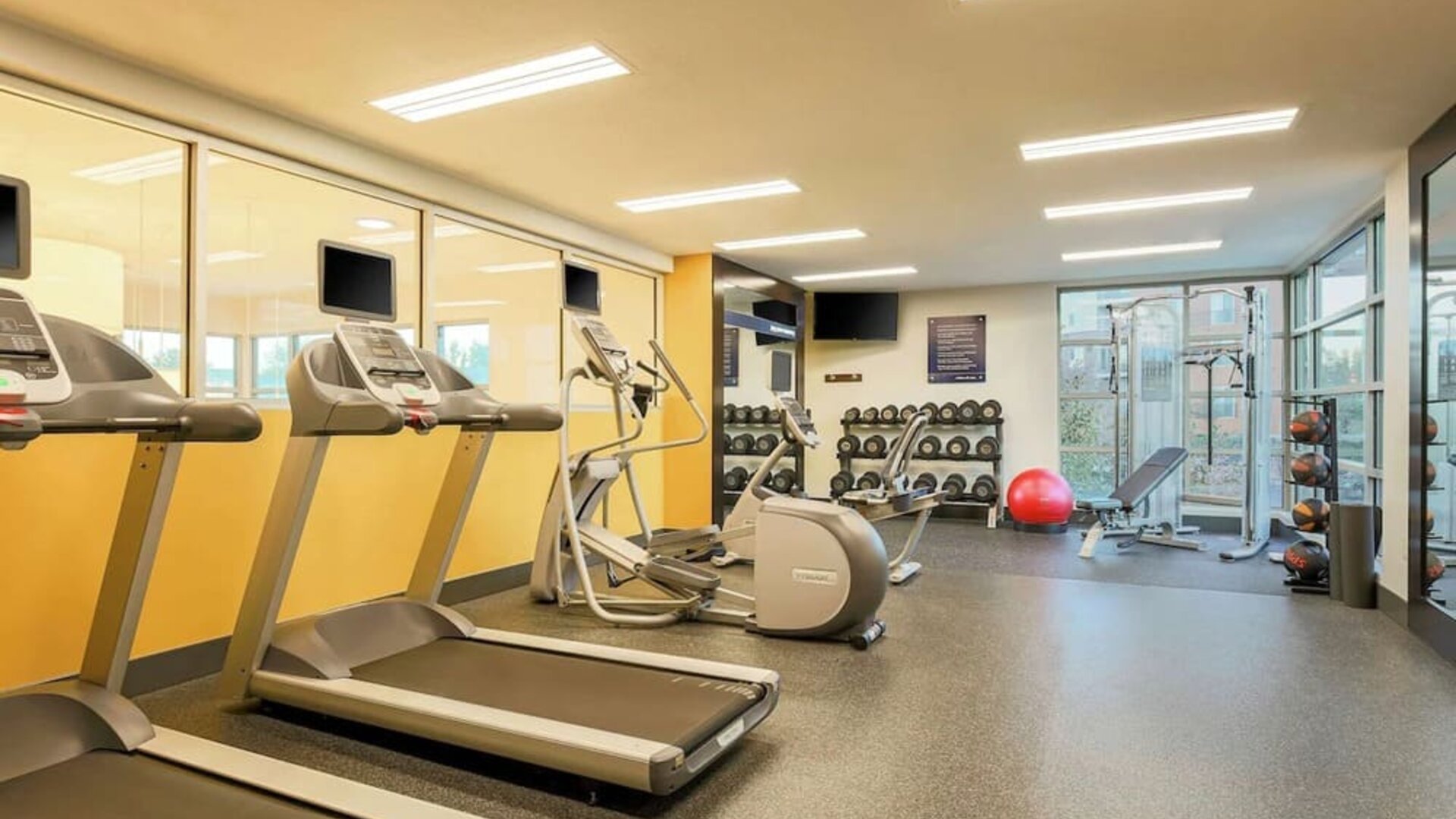 Fitness center at Hampton Inn & Suites Denver Tech Center.