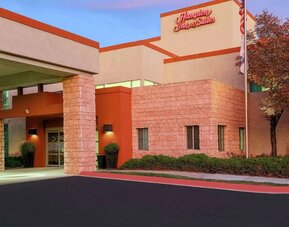 Hotel entrance at Hampton Inn & Suites Denver Tech Center.