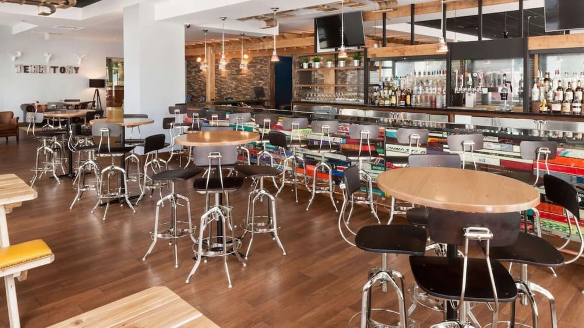 Hotel bar at Hilton Garden Inn Denver Downtown.