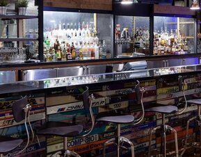 Hotel bar at Hilton Garden Inn Denver Downtown.