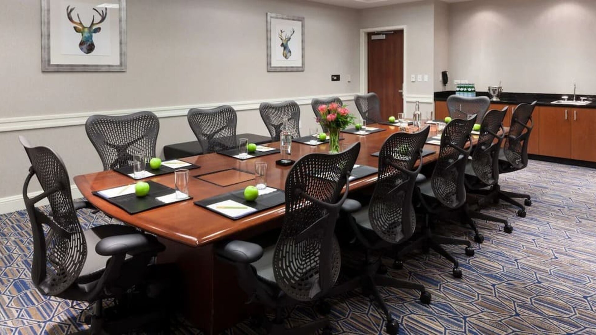 Meeting room at Hilton Garden Inn Denver Downtown.