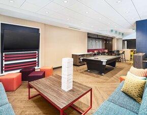 Lounge and coworking space at Tru By Hilton Ft. Lauderdale Airport.