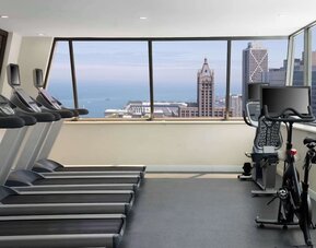 Fitness center at Homewood Suites By Hilton Chicago Downtown/Magnificent Mile.