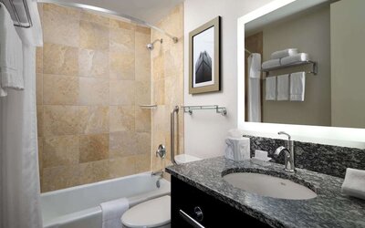 Day use room at Homewood Suites By Hilton Chicago Downtown/Magnificent Mile.