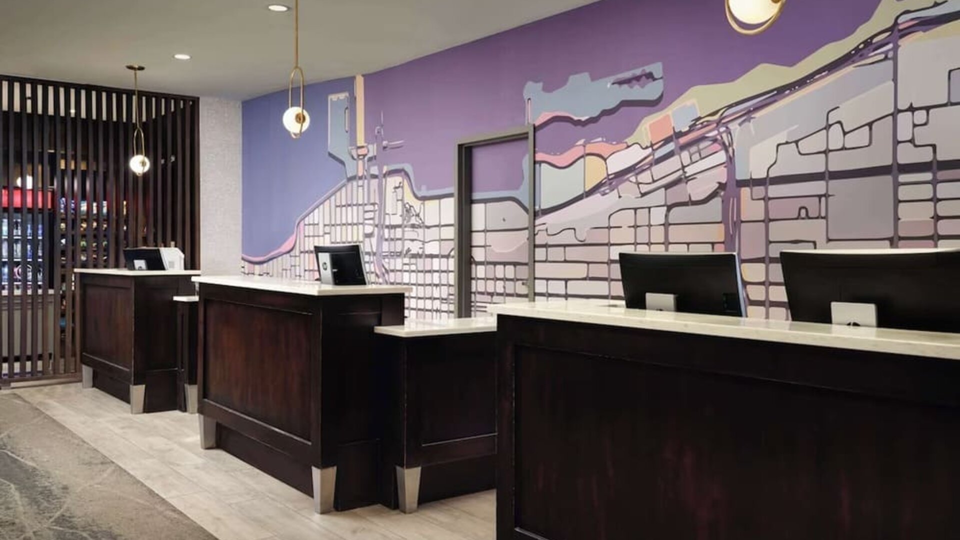 Reception desk at Homewood Suites By Hilton Chicago Downtown/Magnificent Mile.