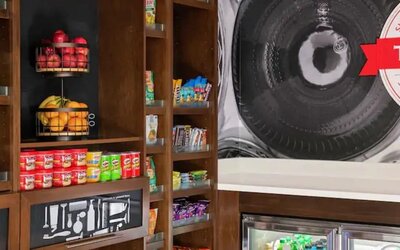 Reception desk and snack bar at Hampton By Hilton Cusco.