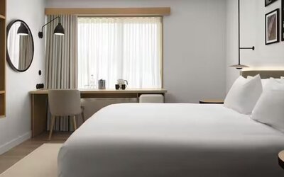 Day use room at Hilton Garden Inn Rome Colosseum.