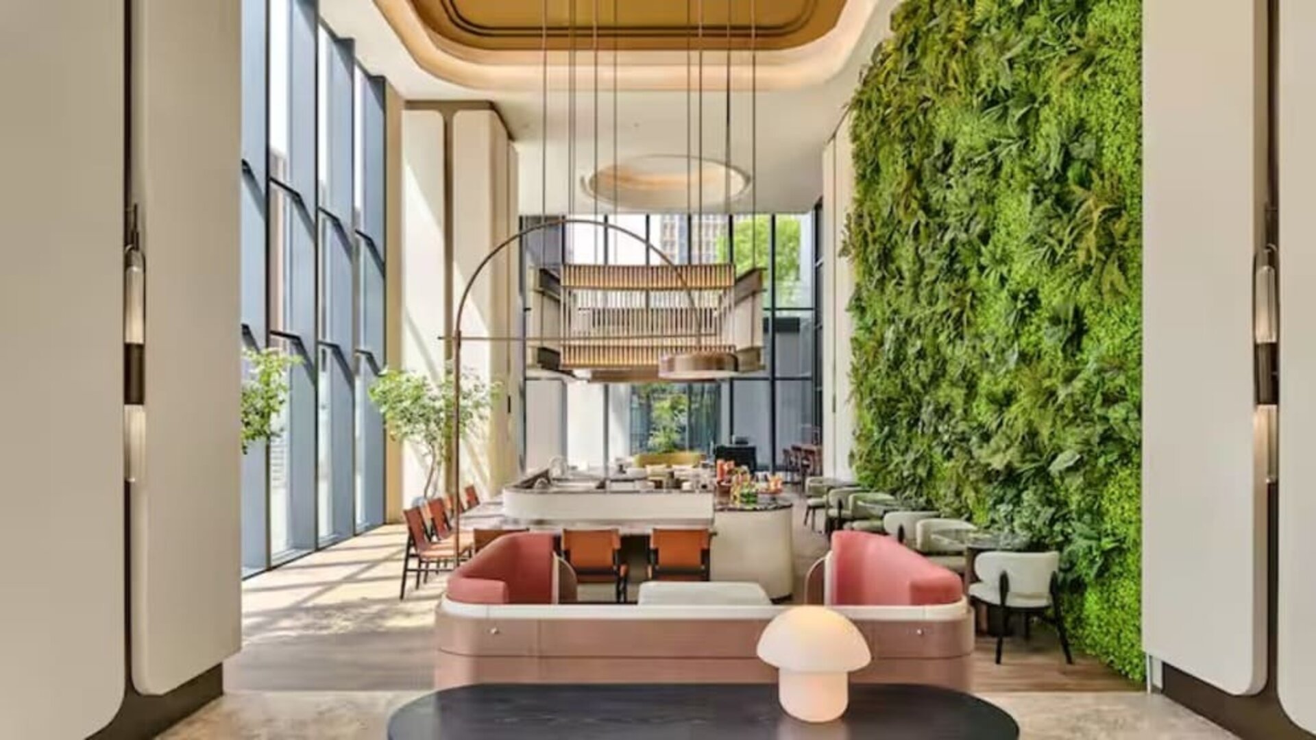 Lobby seating at Hilton Garden Inn Chongqing Yubei Central Park.