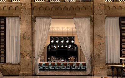 Hotel bar at Courtyard San Diego Downtown.