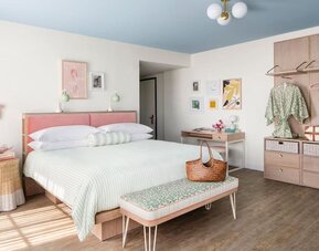 King room with private bathroom at The Goodtime Hotel.