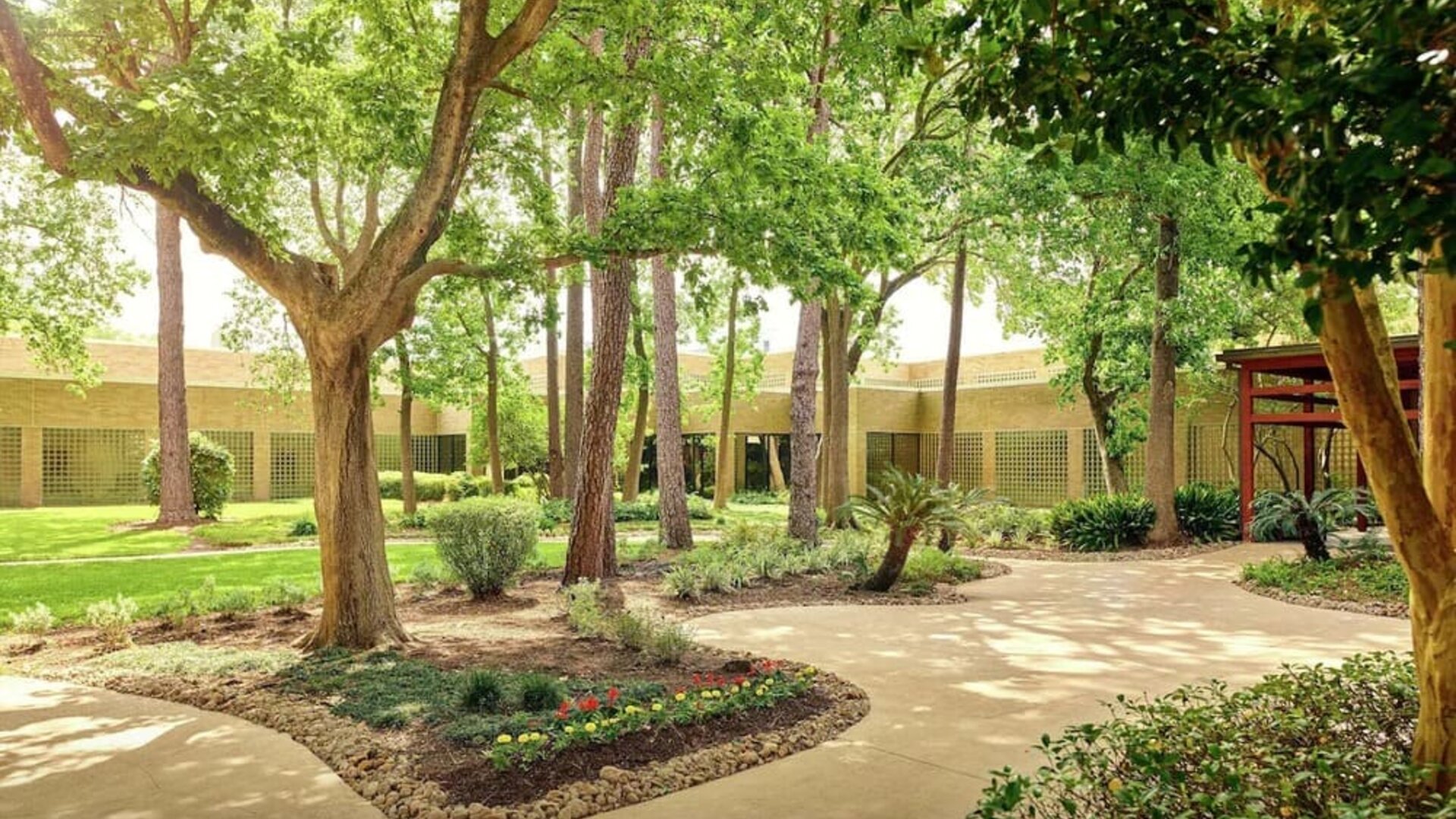 Hotel exterior at DoubleTree By Hilton Houston Intercontinental Airport.