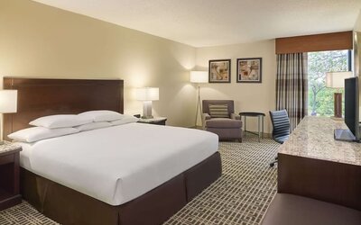 Day use room with TV at DoubleTree By Hilton Houston Intercontinental Airport.
