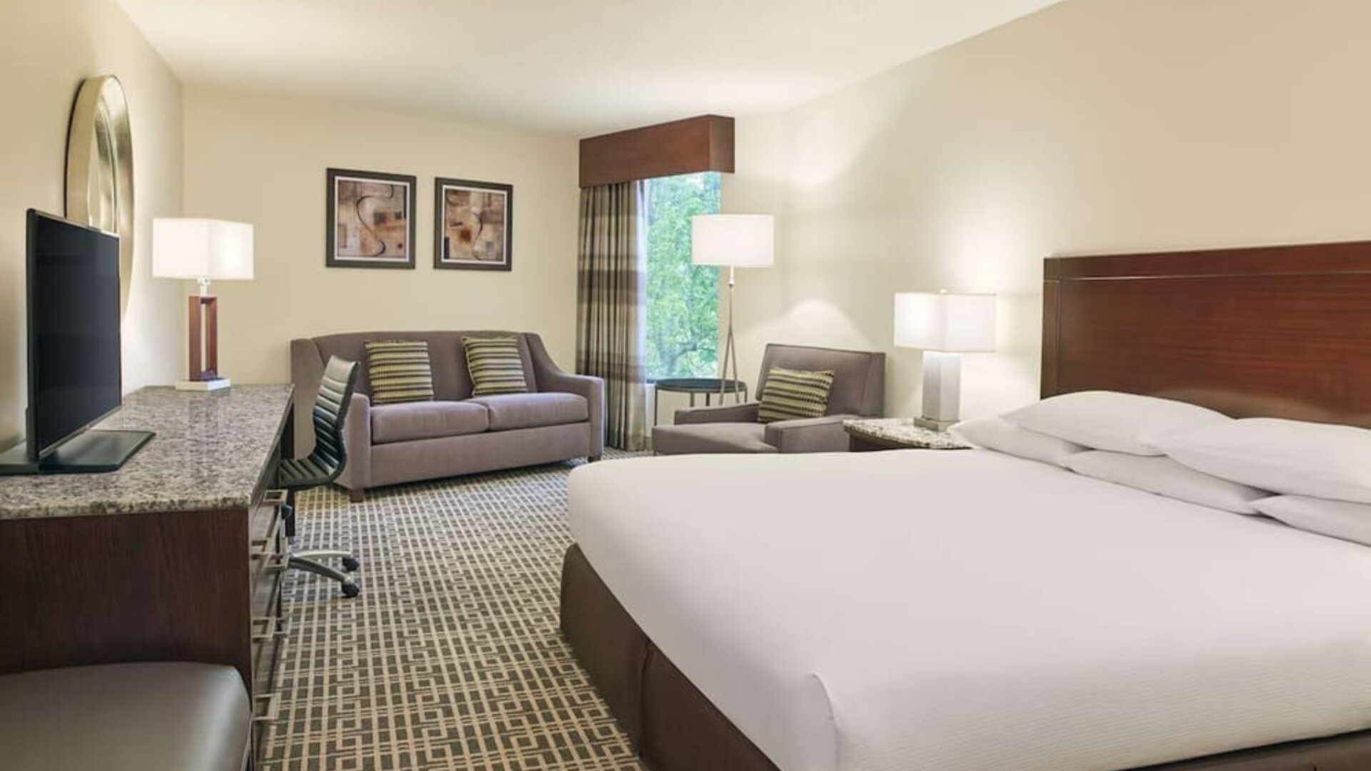 Day use room with TV at DoubleTree By Hilton Houston Intercontinental Airport.