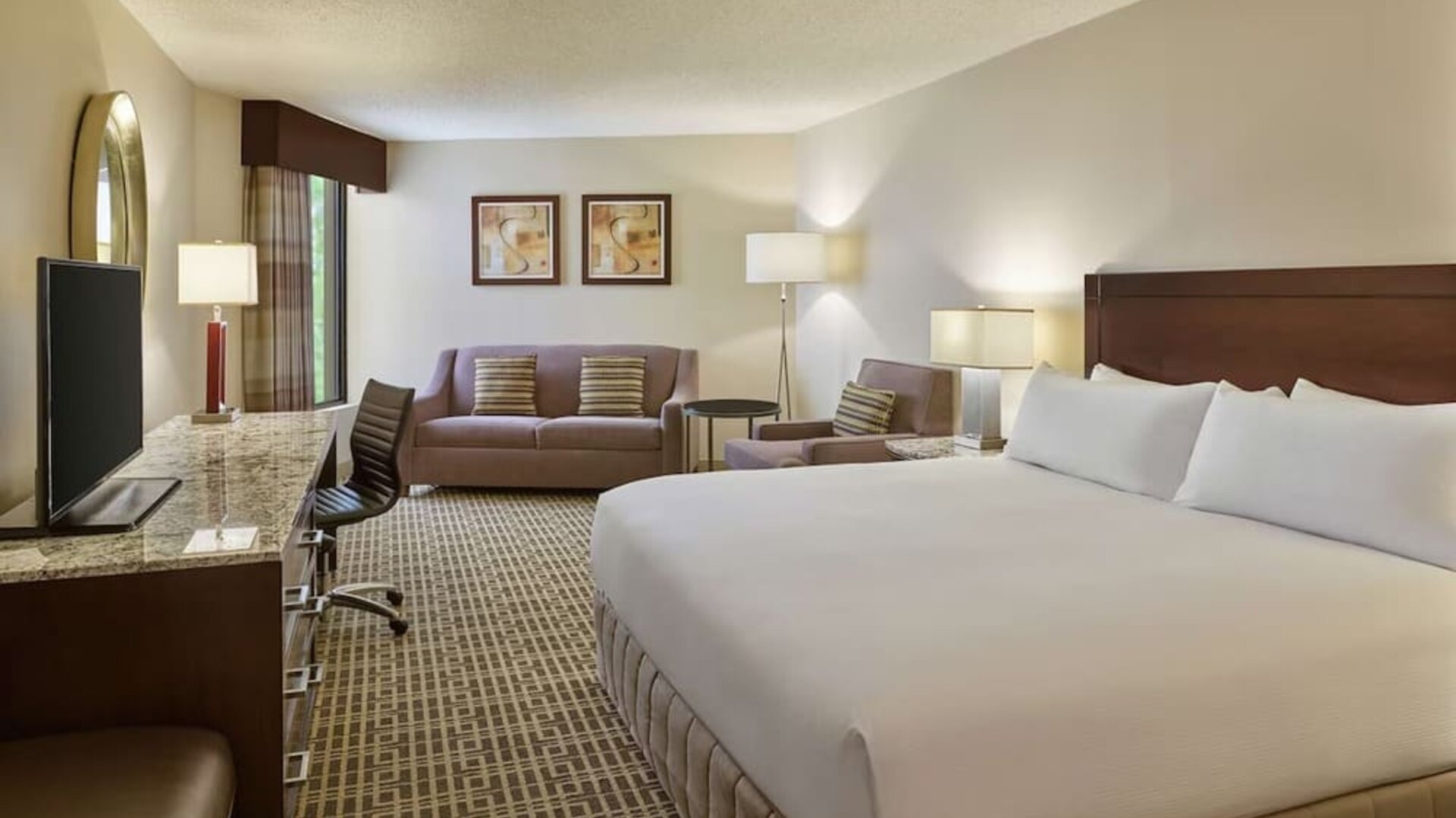 Day use room with TV at DoubleTree By Hilton Houston Intercontinental Airport.