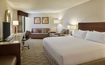 Day use room with TV at DoubleTree By Hilton Houston Intercontinental Airport.