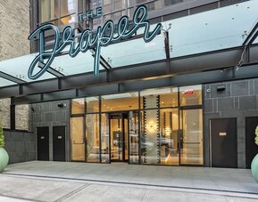 Hotel entrance at The Draper New York.
