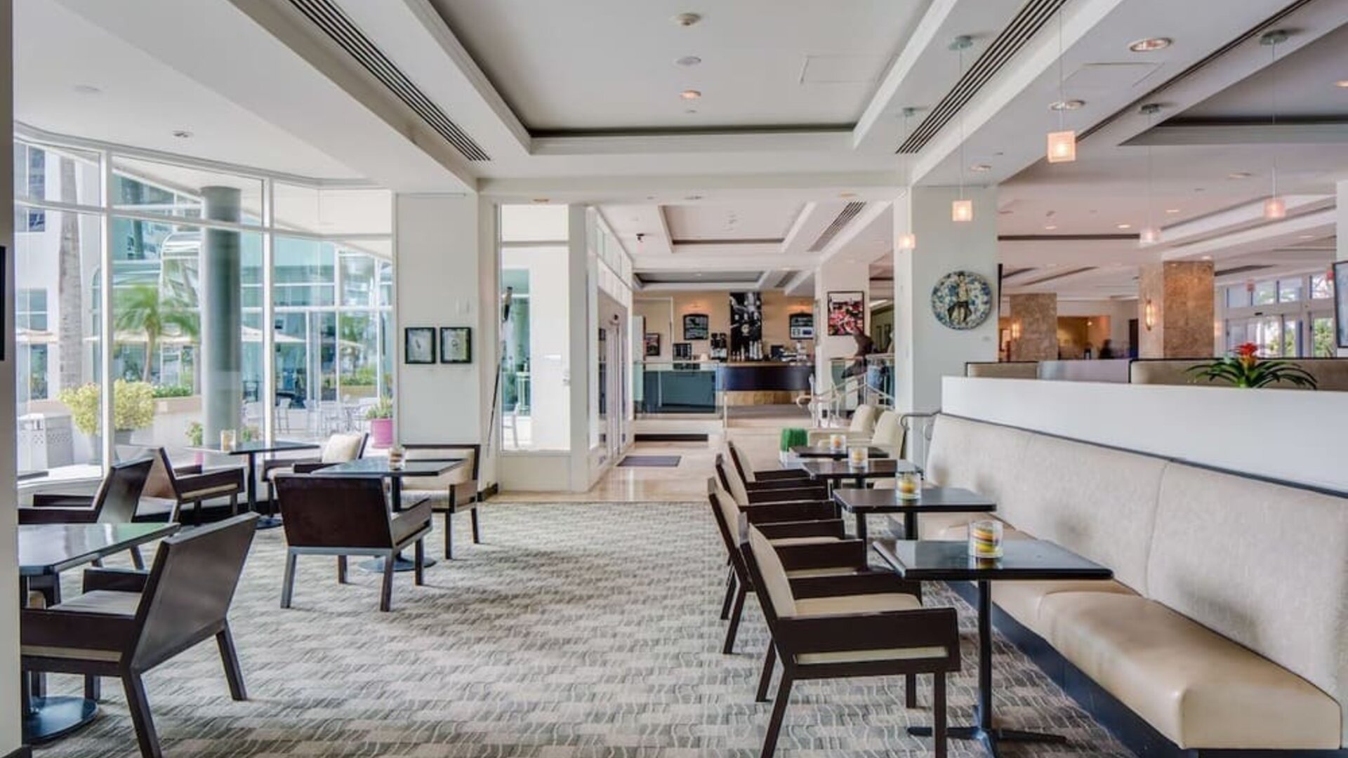 Hotel bar at GALLERYone - A DoubleTree Suites By Hilton Hotel.