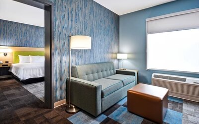 Day use room at Home2 Suites By Hilton San Francisco Airport North.