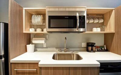 Day use room at Home2 Suites By Hilton San Francisco Airport North.