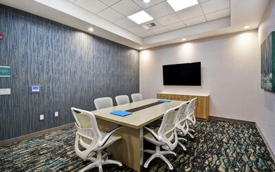Meeting room at Home2 Suites By Hilton San Francisco Airport North.
