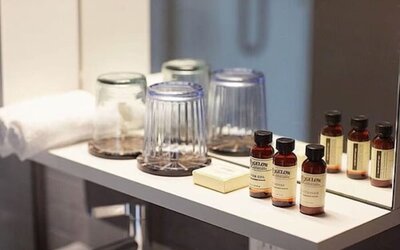 Toiletries at The Baltic Hotel.