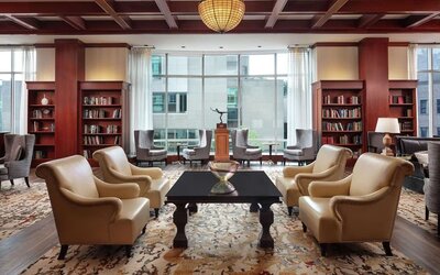 Lobby seating at The Inn At Penn, A Hilton Hotel.