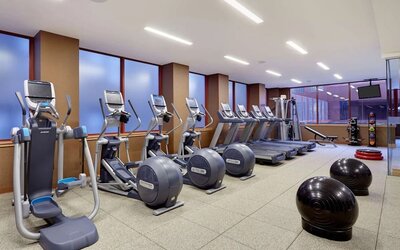Gym at DoubleTree By Hilton Philadelphia Center City.