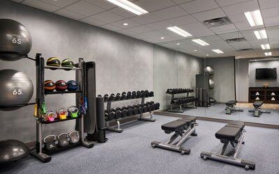 Fitness center at Washington Dulles Marriott Suites.