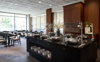 Dining area at Washington Dulles Marriott Suites.