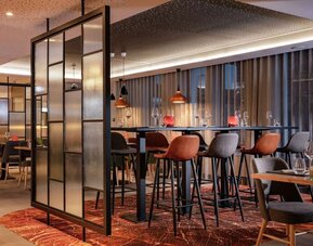 Hotel bar and lounge at Hilton Garden Inn Paris Orly Airport.
