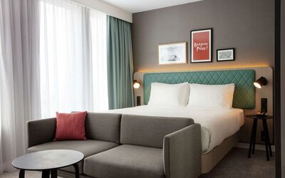 Day use room at Hilton Garden Inn Paris Orly Airport.