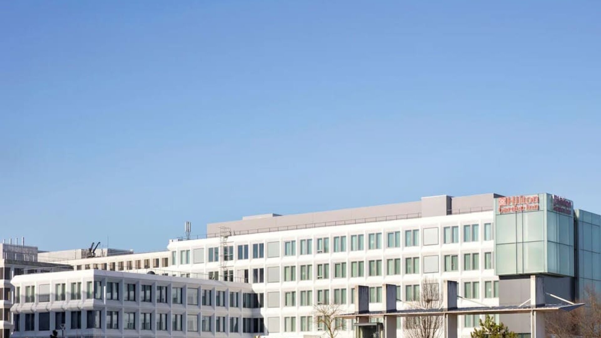 Hotel exterior at Hilton Garden Inn Paris Orly Airport.