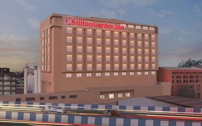 Hotel exterior at Hilton Garden Inn Surat City Centre.