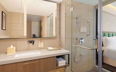 Day use room at Hilton Garden Inn Surat City Centre.