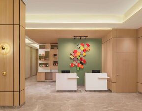 Reception at Hilton Garden Inn Surat City Centre.