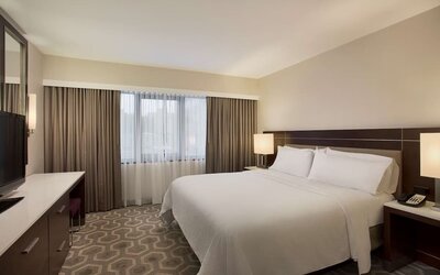 Day use room at Embassy Suites By Hilton Washington DC Georgetown.