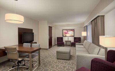 Day use room at Embassy Suites By Hilton Washington DC Georgetown.