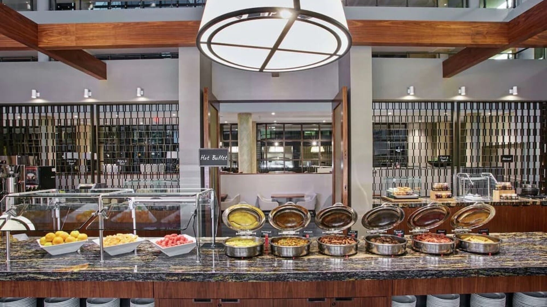 Dining room at Embassy Suites By Hilton Washington DC Georgetown.