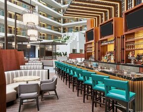 Hotel bar at Embassy Suites By Hilton Washington DC Georgetown.