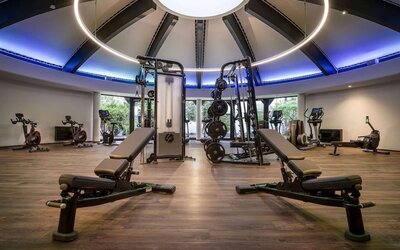 Fitness center at DoubleTree By Hilton Berlin Ku'damm.